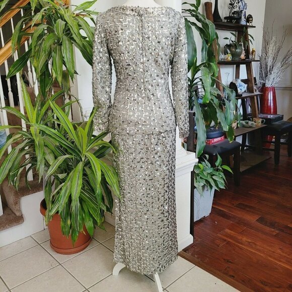 Vintage Lilli Diamond California Sequined Formal Blouse Skirt Set NWT 1965-1967 - Picture 4 of 12